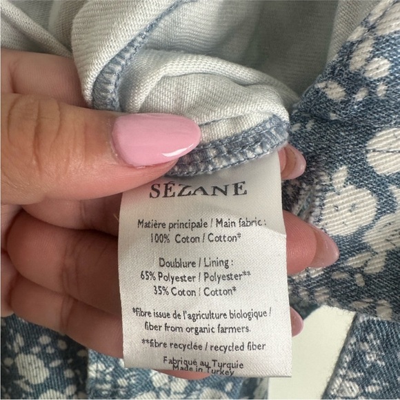 Sézane Maxium Floral Blue Women's Pants, size 6 - Picture 9 of 9